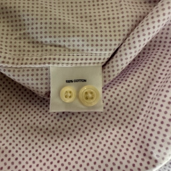 Men's Peter Millar Geo Pink Purple Short Sleeve Button-Down Shirt XL-EUC - Picture 8 of 9